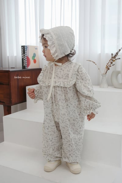 bebe nine18 (free) 1色荷葉花邊綁帶帽10