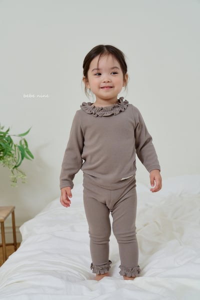 bebe nine46 (65cm-115cm) 3色素面花邊套裝3