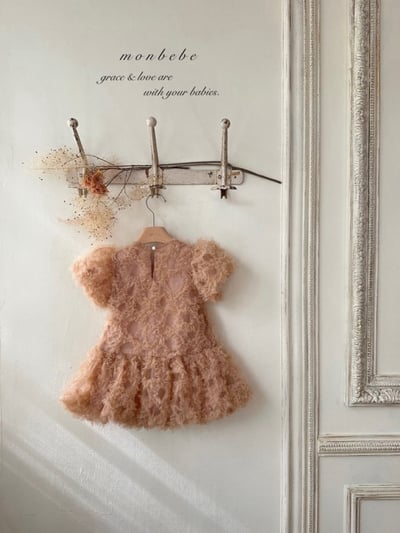 MONBEBE20｜(1y-8y) 層次薄紗洋裝4