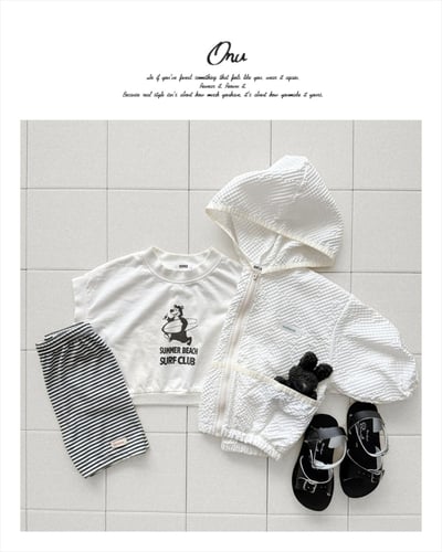 onu16｜(70cm-115cm) 衝浪印花熊短上衣4