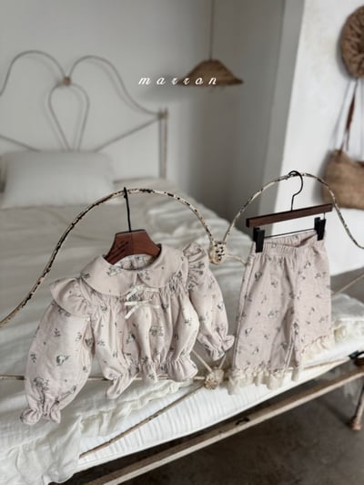 Marron 35｜(1y-6y) 法式小兔印花蕾絲長褲10