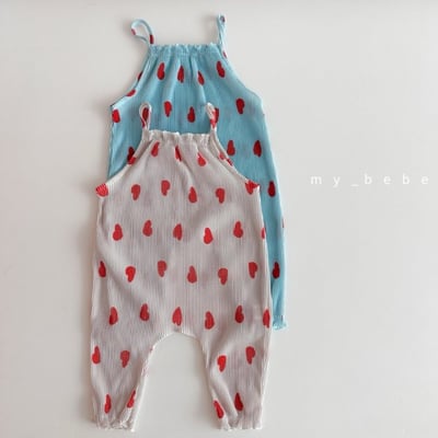 my_bebe18｜(80-110cm) 褶皺細肩連身褲12