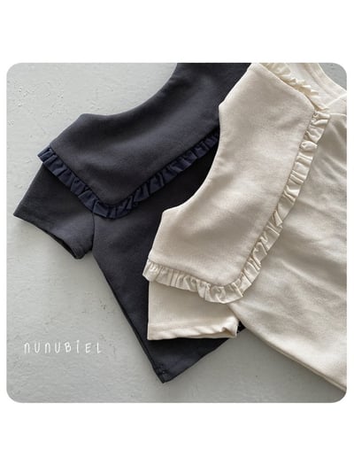 NUNU BIEL16｜(65-115cm) 翻領蝴蝶結上衣2