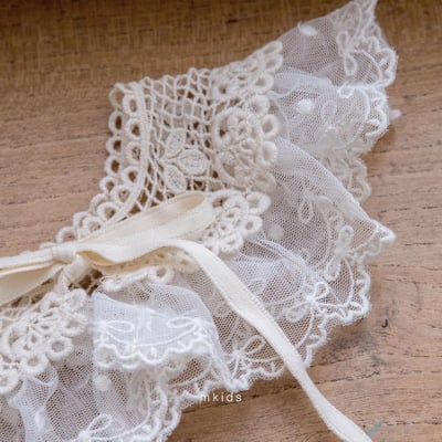 M-KIDS51｜(65-115cm) 蕾絲綁帶領圍3