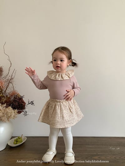 JE590｜(73cm-100cm) 碎花翻領兩件式上衣包屁裙18