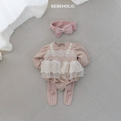 Bebe holic31｜(3m-18m) 絨球撞色褲襪8