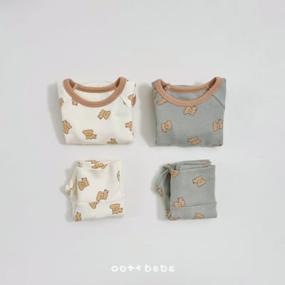 Oottbebe13｜(0m-12m) 狗狗棉質居家包屁衣褲子套裝2