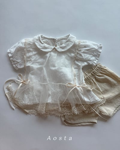 AOSTA58｜(6m-5y) 2款翻領泡泡袖上衣7