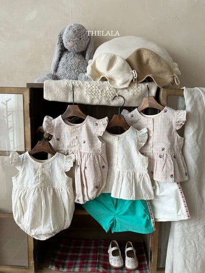 thelala51｜ (70-115) 壓花櫻桃格紋背心上衣12