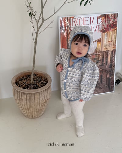 Cieldemaman11｜(3M~15M)  2色雪花針織包屁衣1