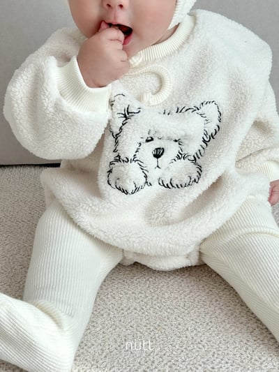 Nutt06｜(3m-16m) 小熊刷毛含小熊帽9