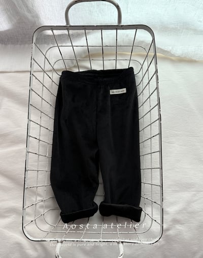 AOSTA45｜(6m-5y) 素面內刷毛合身褲6