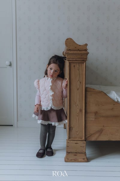 ROA25｜(80cm-120cm) 2色蕾絲拼接棉質短裙8