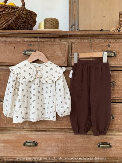 JE576｜(73-100cm) 花邊翻領襯衫12