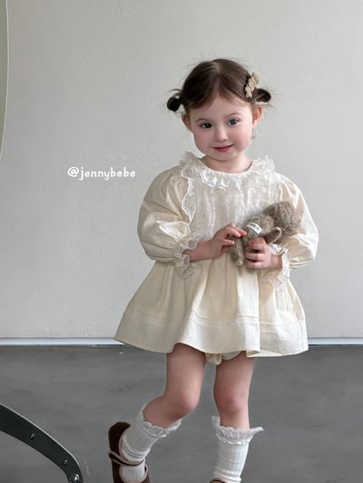 JE734｜(66-90cm) 蕾絲花邊包屁洋裝3