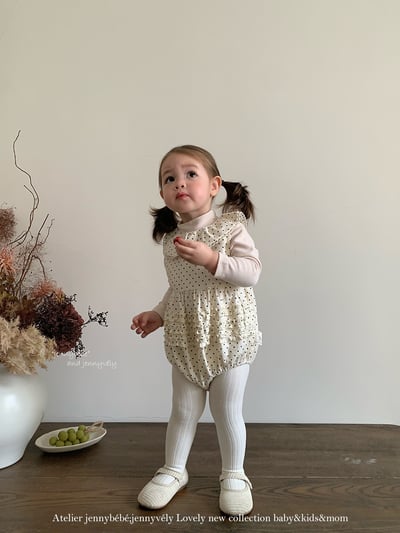 JE594｜(66cm-90cm) 可爱圓點娃娃領包屁衣/高領上衣10