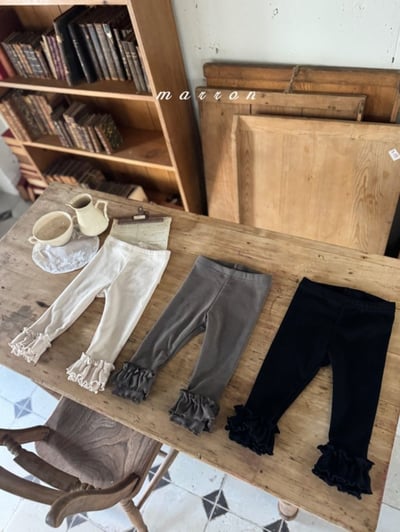 Marron 21｜(1y-6y) 荷葉邊緊身褲12
