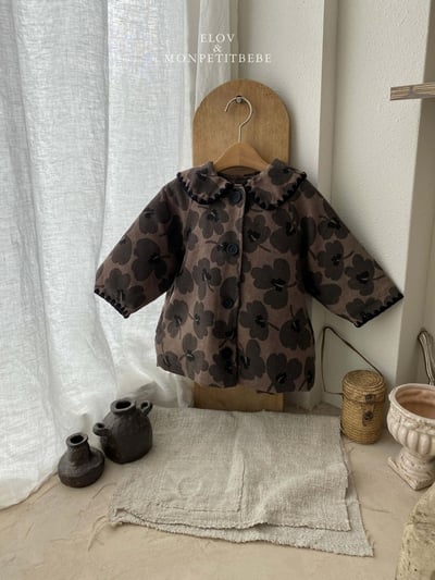 Monpetitbebe18｜(70cm-110cm) 復古花卉夾層棉大衣18