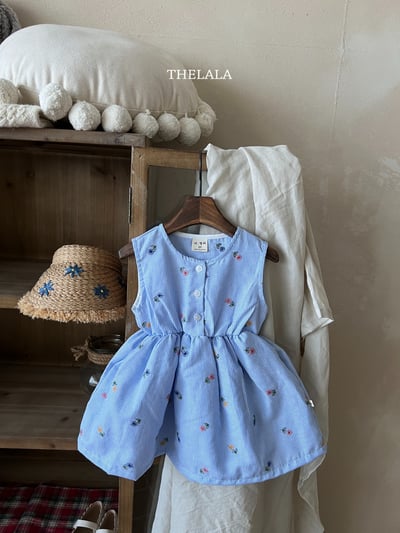 thelala45｜ (70-115) 花卉細條紋洋裝11