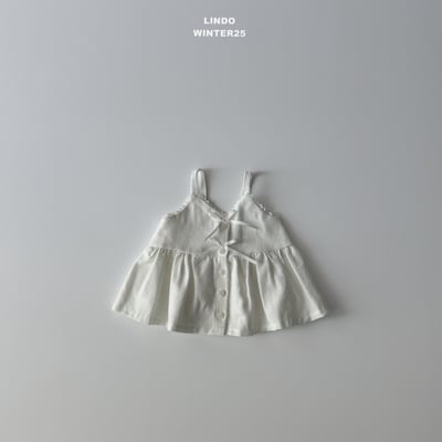 Lindo47｜(80cm-125cm) 荷葉邊肩帶背心10