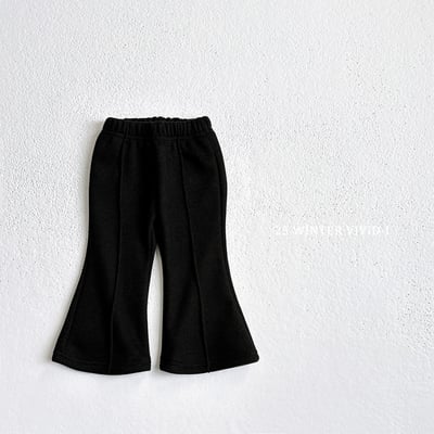 vivid17｜(78cm-125cm) 素面褶撊喇叭褲4