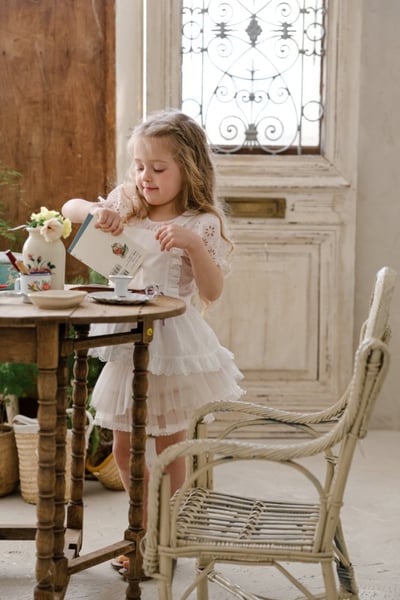 FLO19｜(75-140) 鏤空泡泡袖上衣13