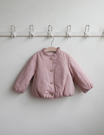 FLO46｜(85-135cm) 2色褶皺領鋪棉外套3