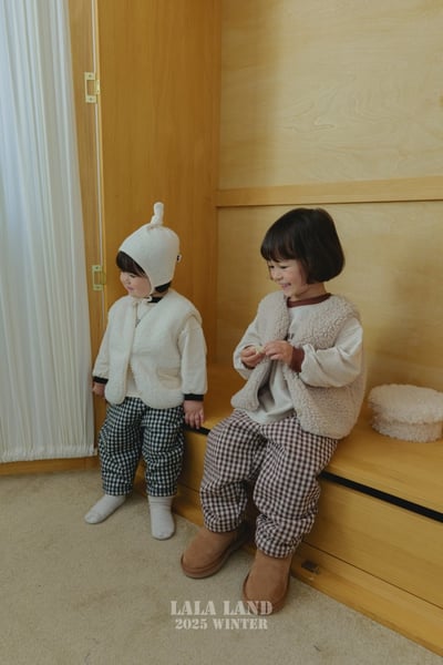lala land42｜(60cm-83cm) 2色格紋內刷毛長褲13