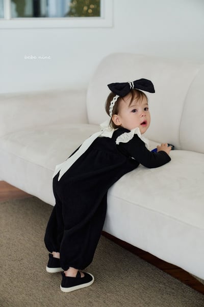 bebe nine09 (65cm-75cm) 3色飛袖緞帶連身衣3