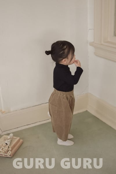 GURU GURU20｜(6m-24m) 2色素面口袋直筒長褲14