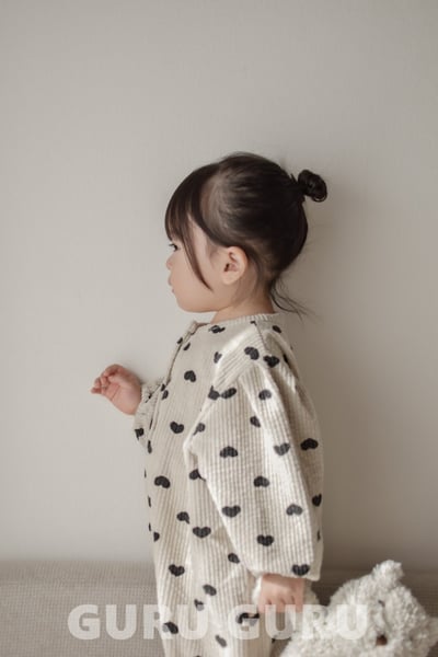 GURU GURU26｜(6m-24m) 2色愛心/波點燈芯絨連身衣10