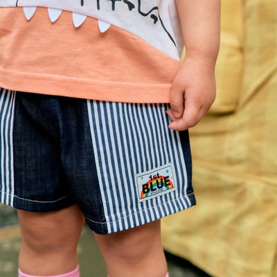 1st blue05｜(~93-118cm) 條紋設計短褲3