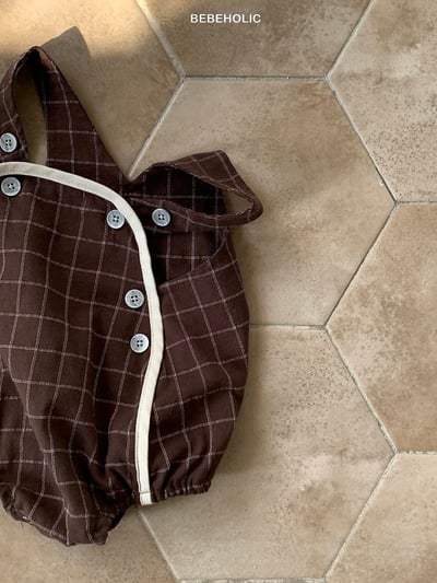 Bebe holic13｜(3m-18m) 曲奇格背帶褲6