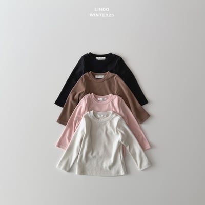 Lindo45｜(80cm-125cm) 基本款圓領素面上衣3