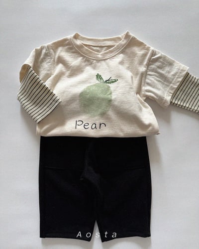 AOSTA01｜(6m-5y) 草莓梨子假兩件式上衣9