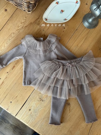 Marron 29｜(1y-6y) 澎澎薄紗褲裙13