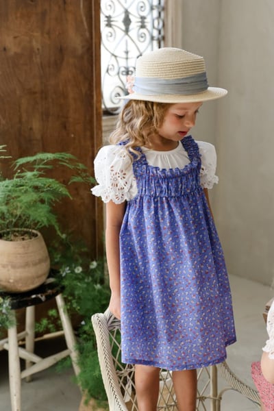 FLO20｜(75-140) 小碎花細肩洋裝3