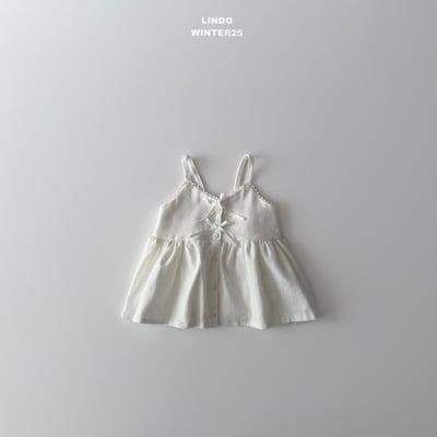 Lindo47｜(80cm-125cm) 荷葉邊肩帶背心9