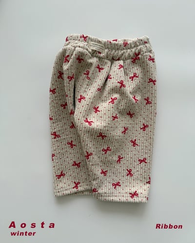 AOSTA51｜(6m-5y) 經典燈芯絨印花長褲8