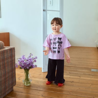 1st blue24｜(~93-118cm) 蝴蝶結印花上衣4