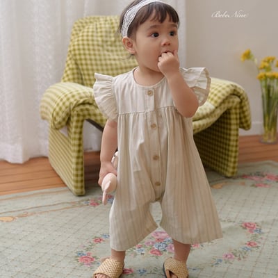 bebe nine32  (6m-24m) 2色簡約線條連身服8