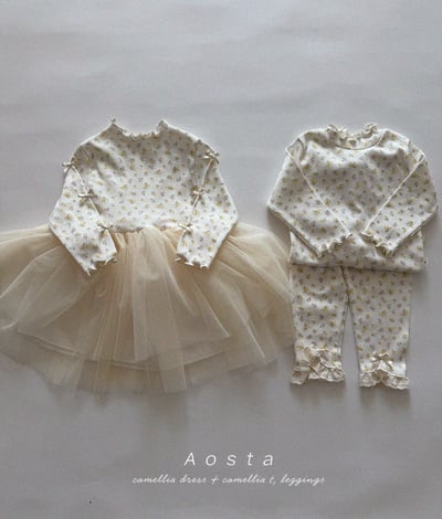 AOSTA03｜(6m-5y) 緞帶羅紋薄紗洋裝9