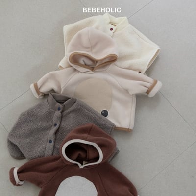 Bebe holic47｜(3m-18m) 印花刷毛連帽上衣11