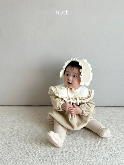 Nutt03｜(3m-16m) 翻領磨毛包屁衣含髮帶23