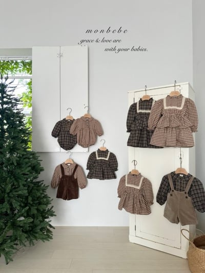 MONBEBE29｜(1y-8y) 法式燈芯絨吊帶褲5