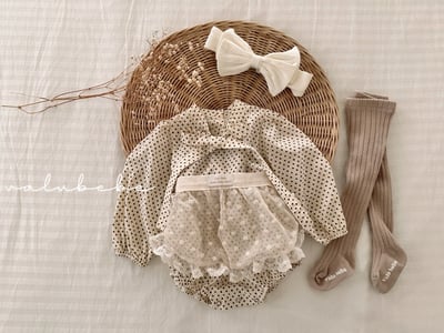 Valubebe43｜(65-90) 蕾絲花卉圍裙2