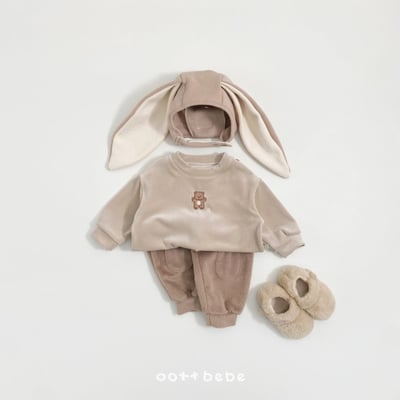 Oottbebe08｜(1y-7y) 絲絨小熊上衣16