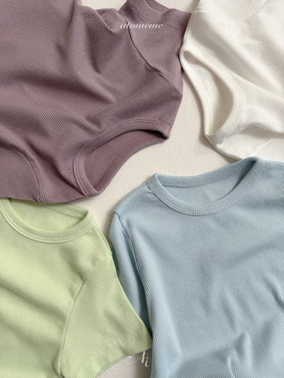 Atomeme35｜(70-110) 素面羅紋上衣3