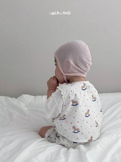 lala land19｜(3m-18m) 2色滿版小木馬短褲8