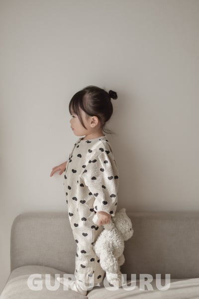 GURU GURU26｜(6m-24m) 2色愛心/波點燈芯絨連身衣7